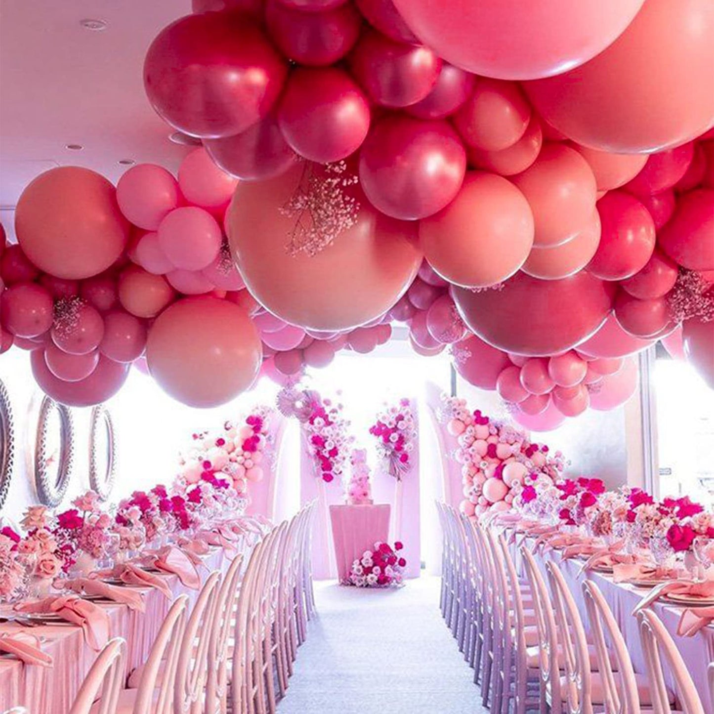 PartyWoo Hot Pink Balloons 4pcs 36 Inch Magenta Fuchsia Balloons for Baby Shower Gender Reveal Engagement Bachelorette Wedding Bridal Shower Anniversary Birthday Party Decorations Pink-Y12
