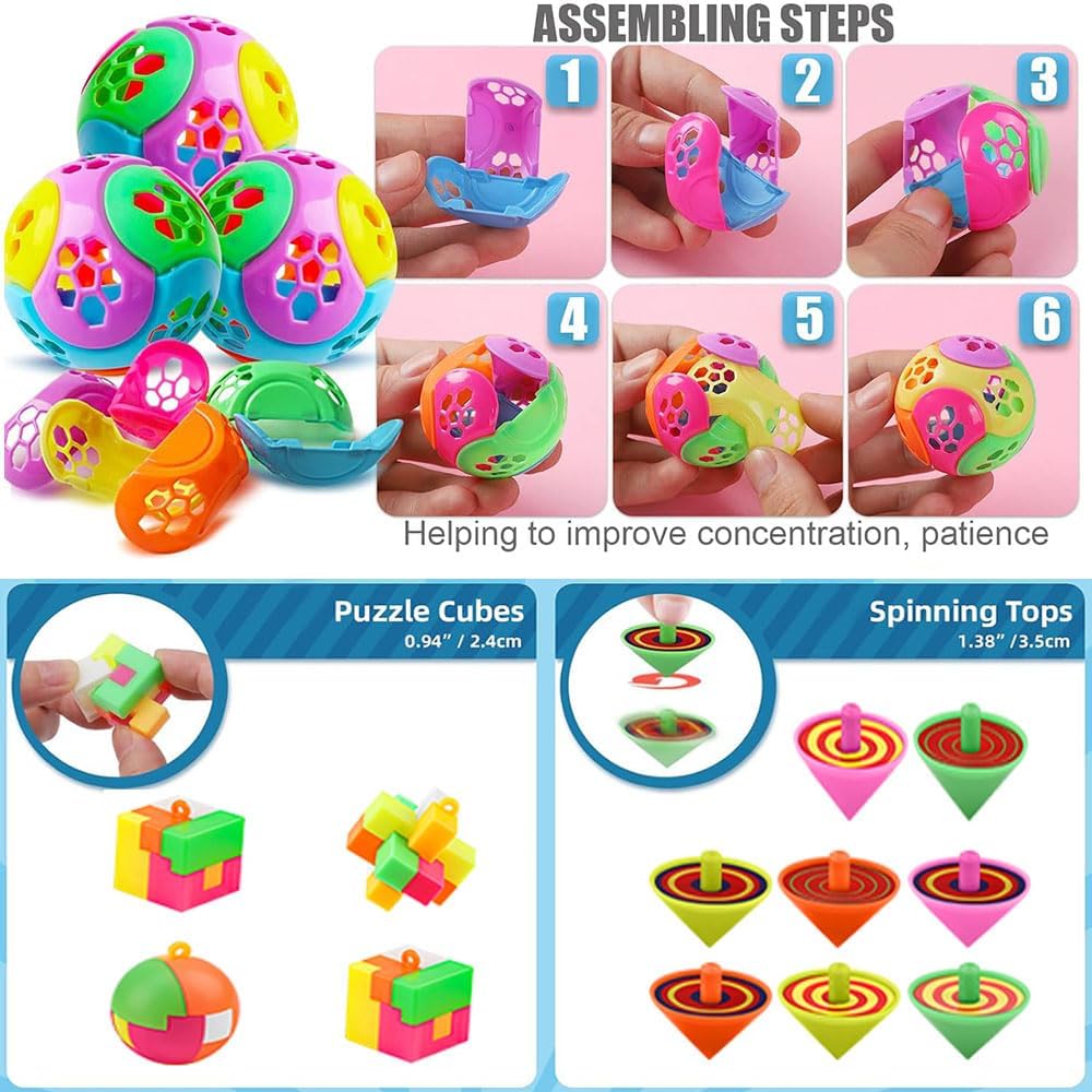 KADINOY Party Favors, Pinata Stuffers Treasure Box Toys for Classroom 60 pcs Goodie Bags Stuffers for Kids Easter Basket Fillers Prize Box Toys for Birthday