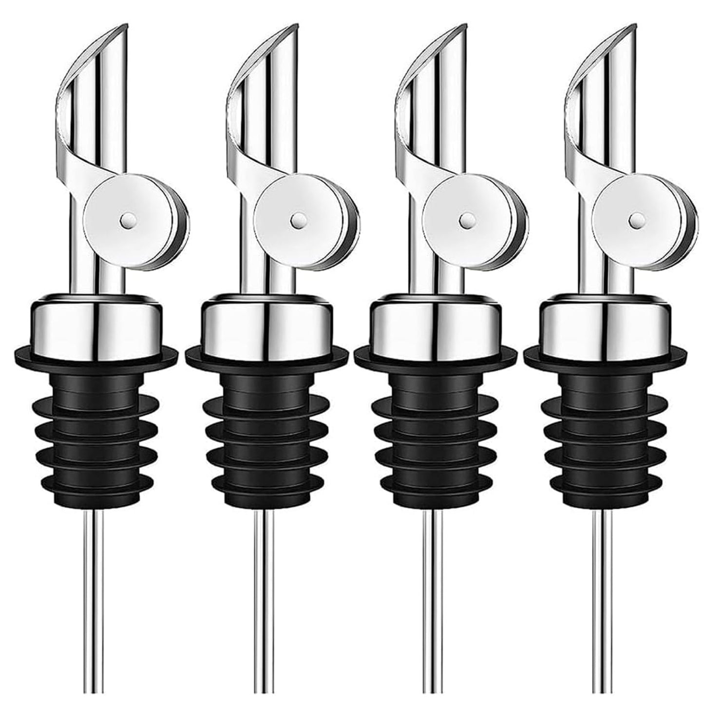 Pafuen Auto Liquor Pour Spout (4, Silver)