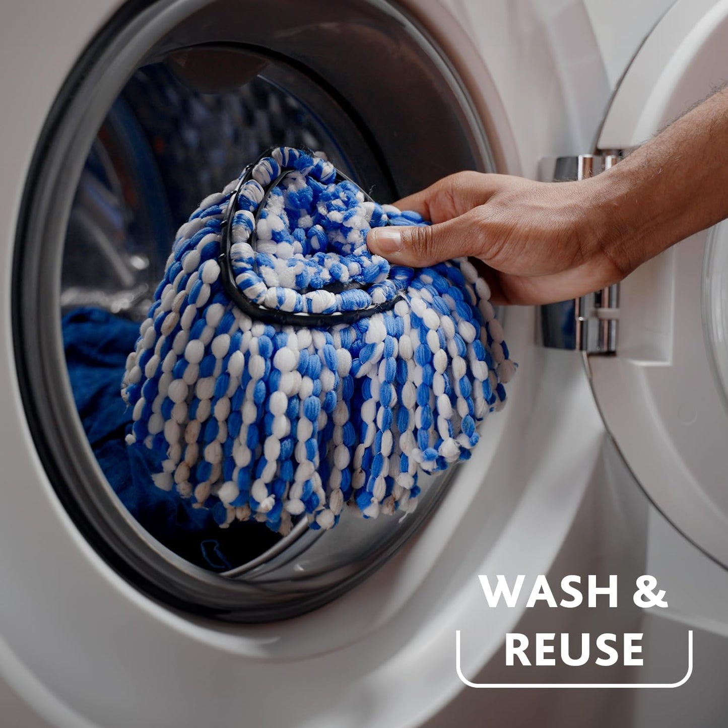 O-Cedar RinseClean Spin Mop & Bucket System - Effortless Cleaning with Water | Eliminates 99% of Bacteria
