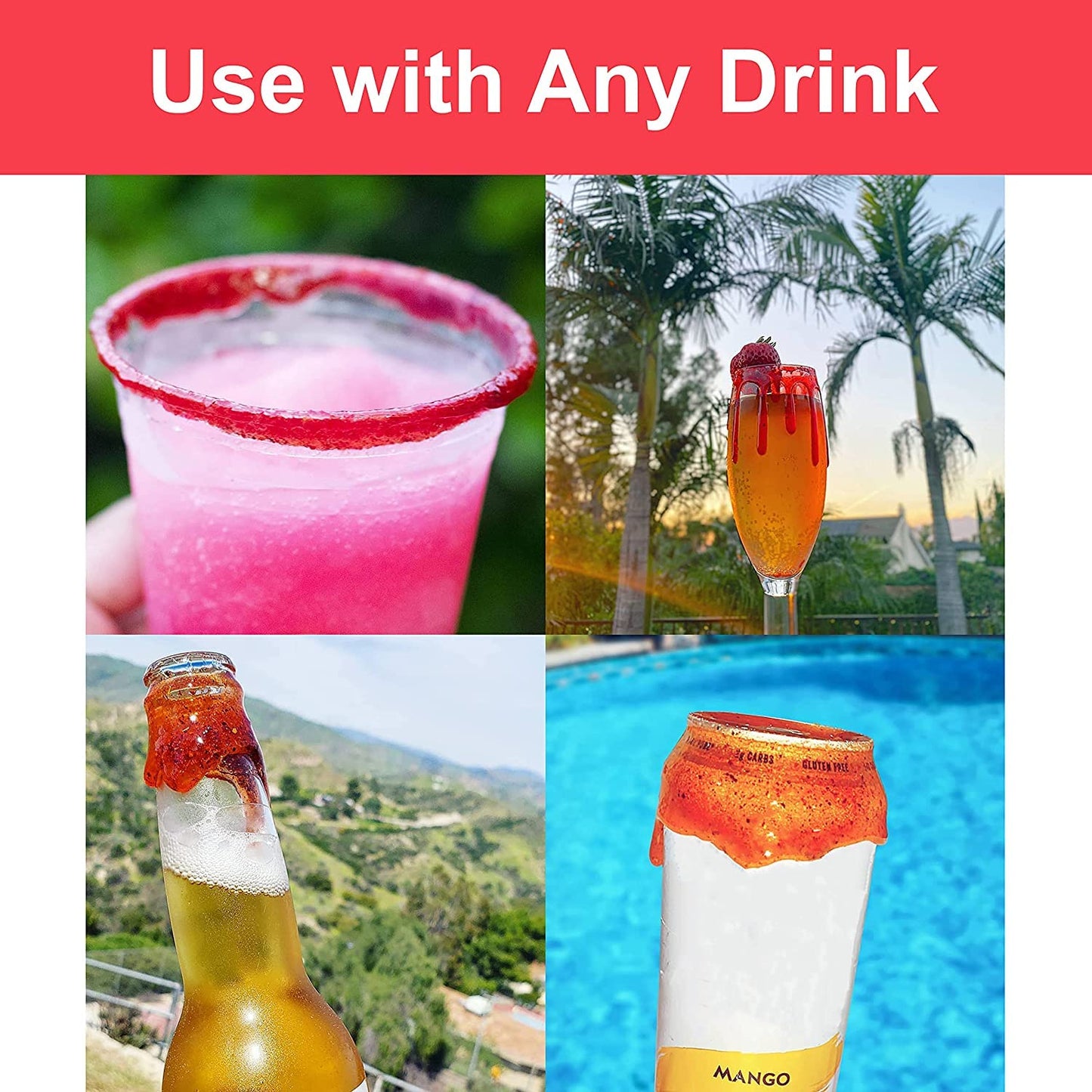 Cinco de Mayo Chamoy Rim Dip Cocktail Rim Dressing (1 x 7.6 oz. Container)