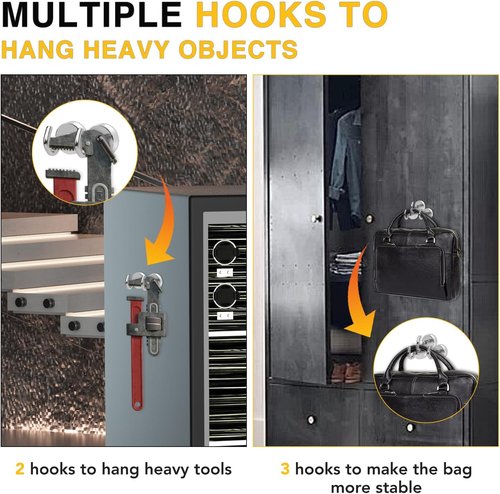 DIYMAG Magnetic Hooks - Heavy Duty 30lbs+ Magnet Hooks for Home & Kitchen | 20 Pack (Silver)