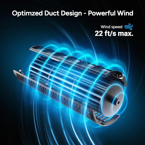 Dr.Prepare Tower Fan - 28 dB Quiet Bladeless Design | 3 Speeds, 80° Oscillation, 16 Inch Portable Fan - Black