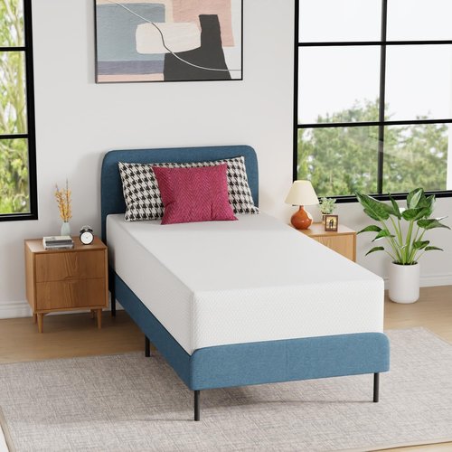 FDW 12-Inch Twin XL Mattress - Medium Firm Gel Memory Foam | White Bed in a Box | CertiPUR-US Certified, Pressure Relief & Cooling Foam