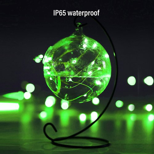 Ariceleo Mini St. Patrick's Day Fairy Lights Battery Operate, 4 Pack Copper Wire 3*AAA Battery Powered Led Starry Fairy String Lights for Bedroom, Christmas, Party, Wedding, Decoration(5m/16ft Green)