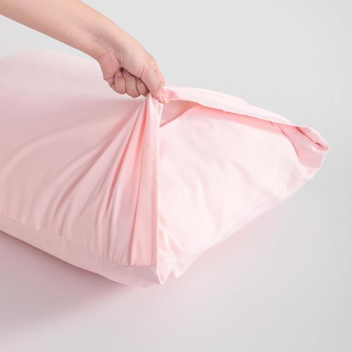 FLXXIE Body Pillow Cover - Super Soft Microfiber Case | Envelope Closure, Stain Resistant, Blush Pink 20x54