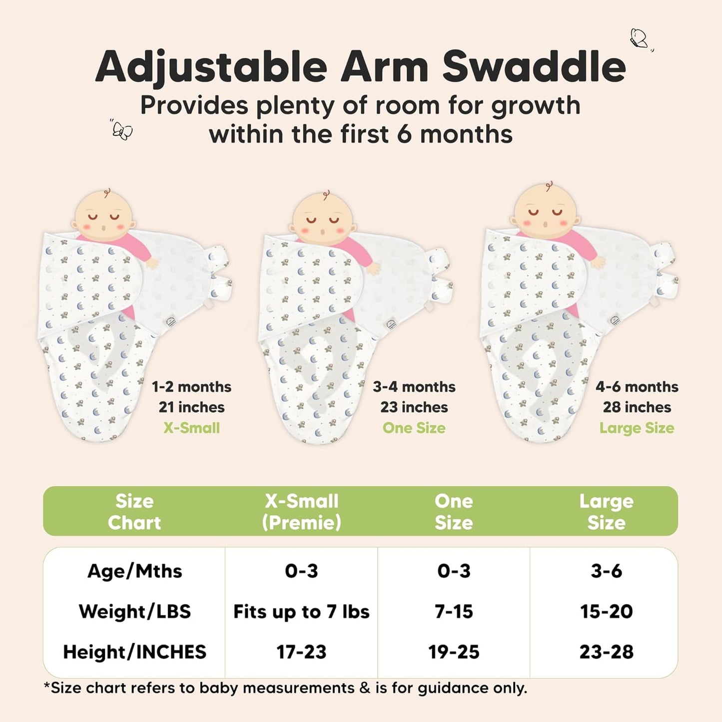 Skiennix Organic Baby Swaddle Sleep Sacks - Soft & Snug for Newborns 0-3 Months | 3-Pack (Cosmo, OS)