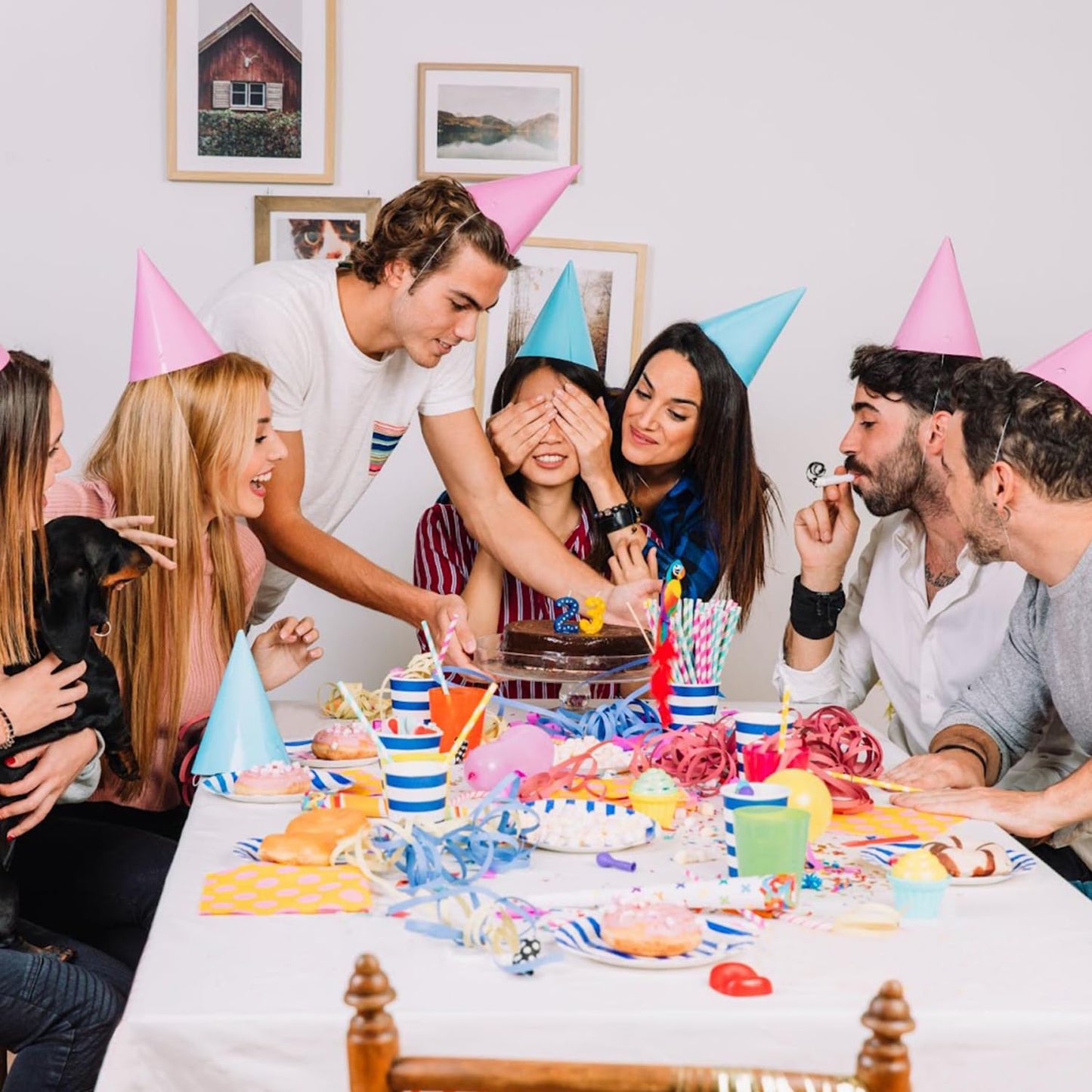 Airbin Plastic Table Cloth, 310 Ft X 54 in Disposable Tablecloth White Plastic Tablecloth with Any Cut Sliding Cutters Premium Table Cover Roll for Picnics, Parties, Birthdays, Weddings