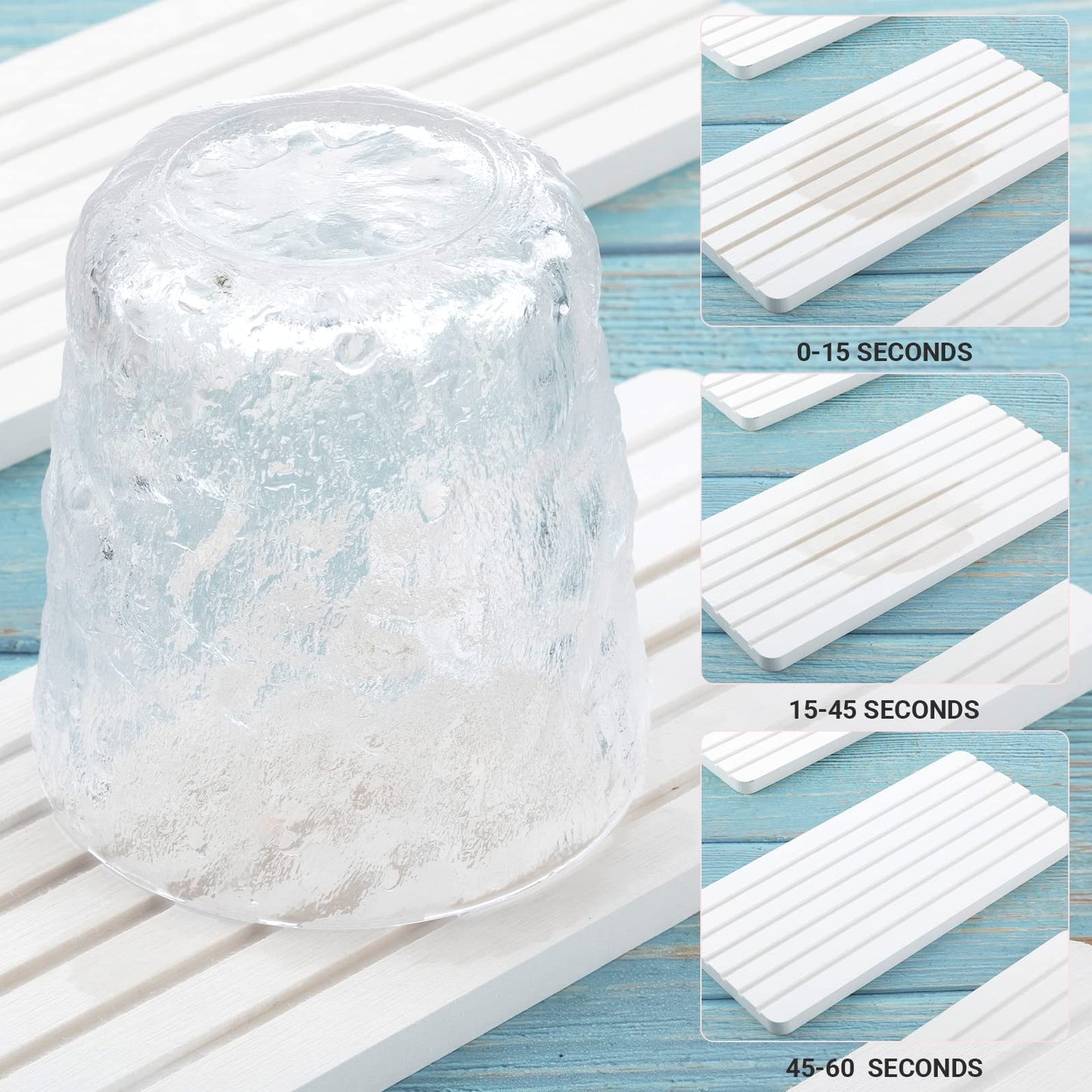 Lallisa Water Absorbing Stone Water Absorbent Diatomite Coasters Grooved Design White Diatomite Tray for Soap Kitchen Bathroom Bottle Shower Toothbrush (8.27 x 3.94 Inch,5 Pcs)