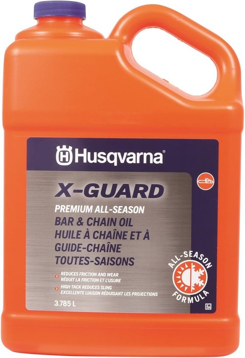 Husqvarna X-Guard Premium Bar & Chain Oil - All Season Protection, 1 Gallon, Grey