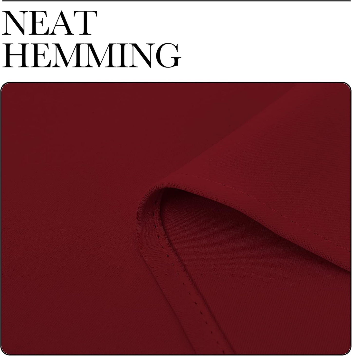 NICETOWN Burgundy Red Blackout Curtains - Grommet Top Thermal Insulated Draperies (55" x 96")