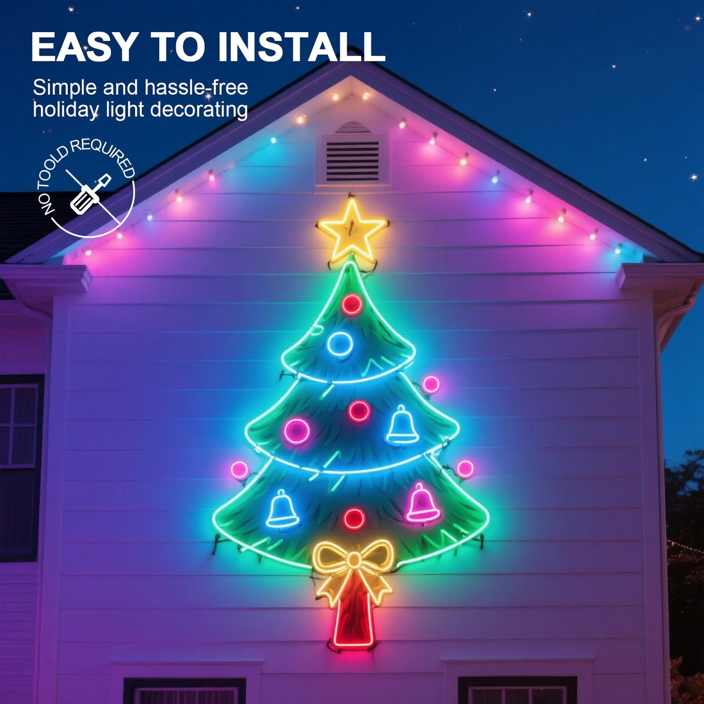Neon Rope Light Clips Mounting - 30Pcs Clear Waterproof LED Strip Clip Brackets - Adhesive Wall Mount Holder for Govee and Other Neon LED Lights Strips (Not Support H61A2 & H61A0)