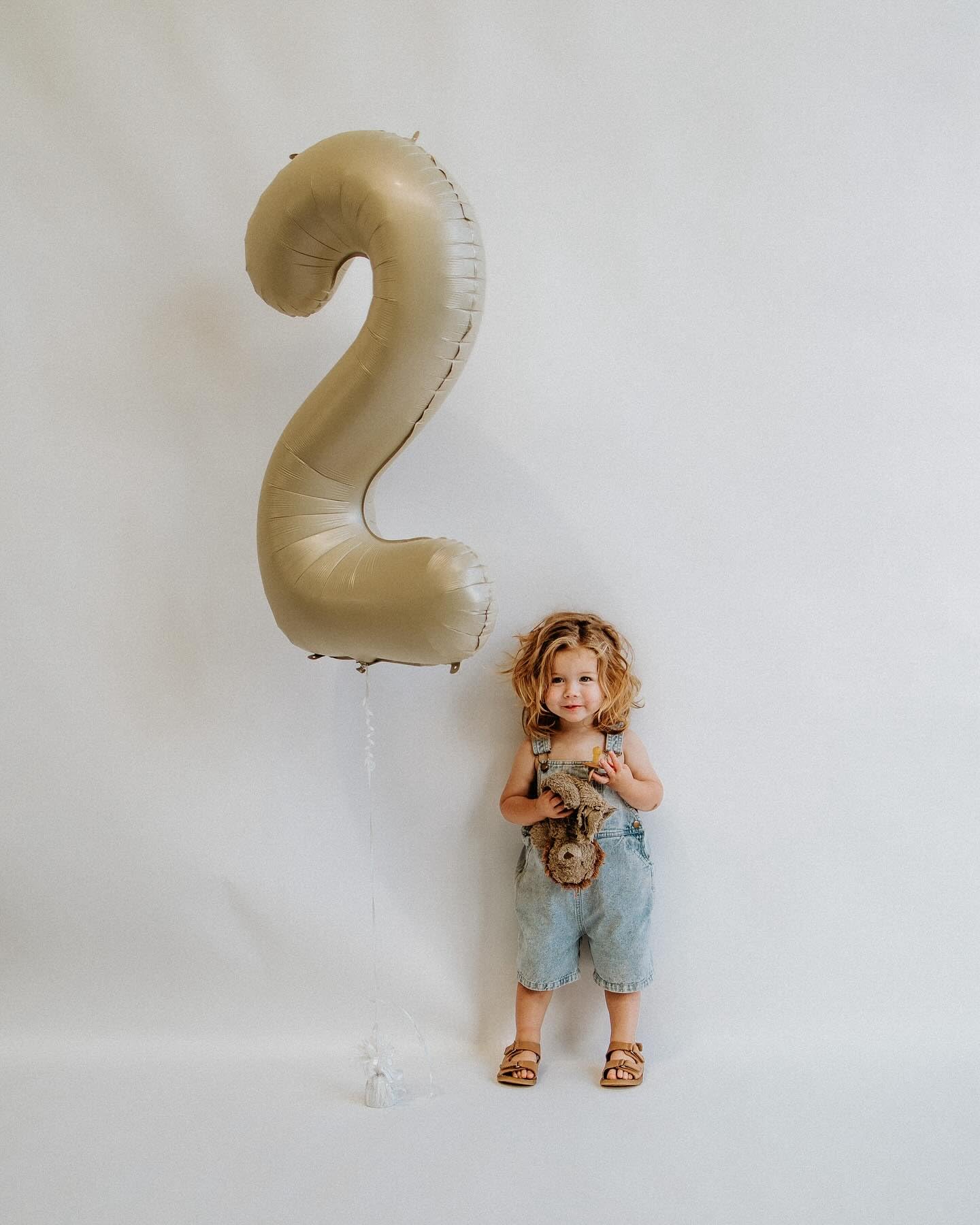 Cream 2 Balloon, Cream Number Balloons 40 Inch, 2nd Number Birthday Decorations, Second Two Birthday Party Supplies, Number 2 Balloon