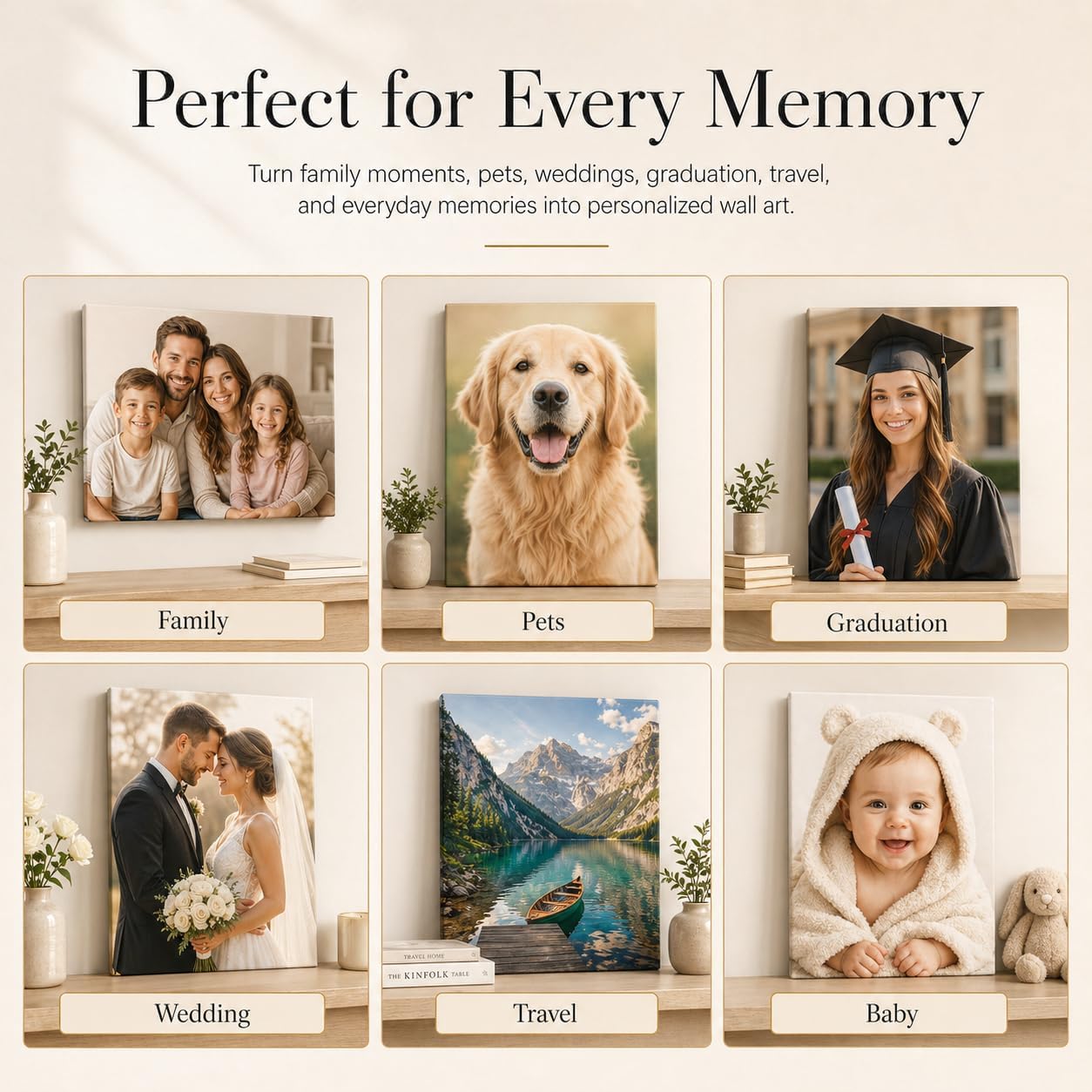 Liferyx Custom Canvas Prints - Personalized Wall Art for Graduation, Weddings & Home Décor | 8''x10''