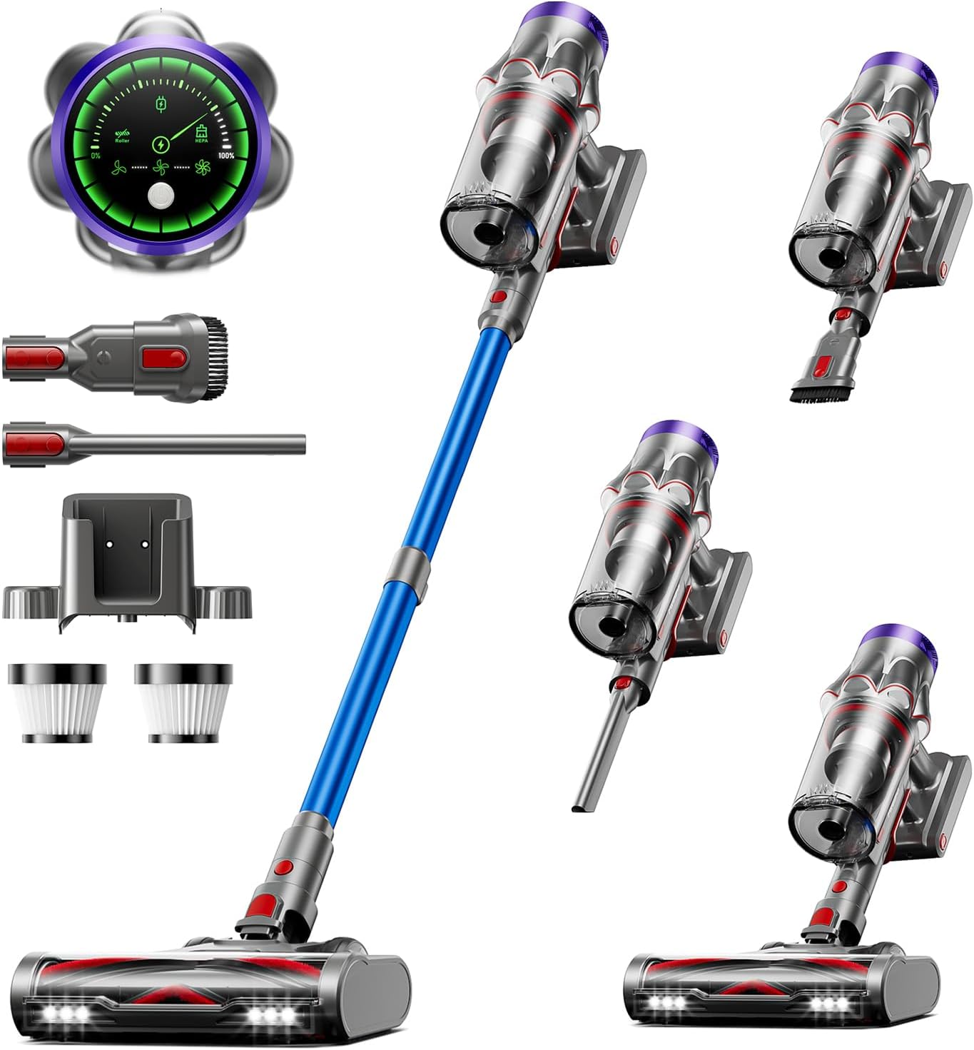 Skiennix Cordless Vacuum Cleaner - 55KPa Powerful Suction | 70 Minutes Runtime for Home Use