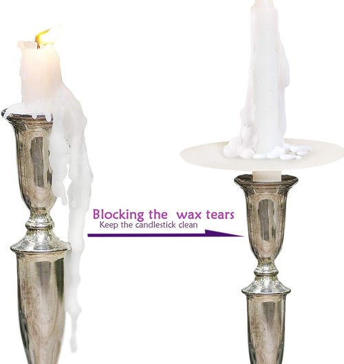 Howemon 150 Unscented White Church Candles - Drip Protectors for Vigil Services | 5" H x 1/2" D