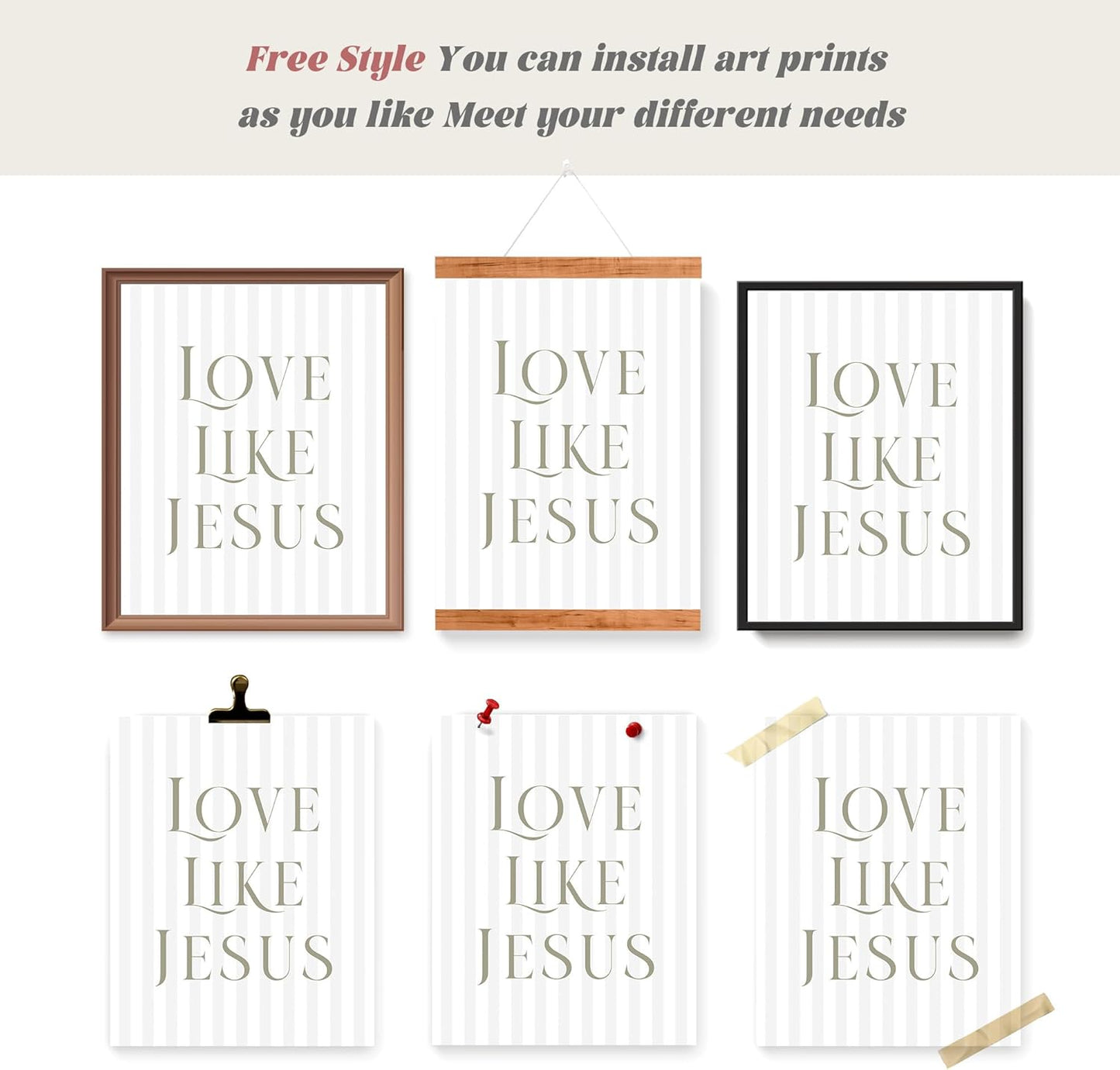 LARTSFRO Coquette Beige Bow Wall Art - Inspirational Christian Decor for Bedroom & Bathroom | Set of 4 Unframed 10x8 Inch Prints