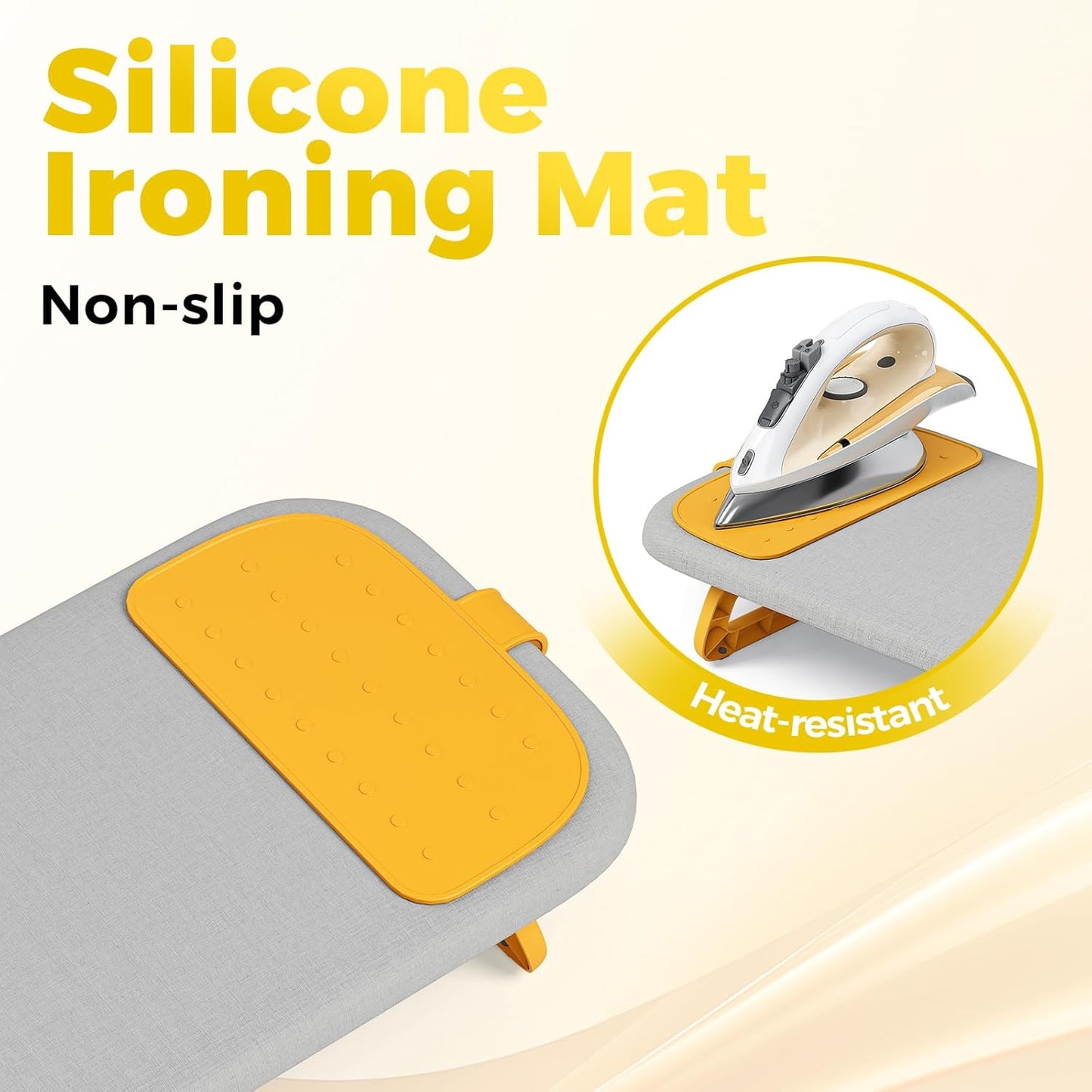 KINGBOARD Mini Ironing Board - Foldable Tabletop Design with Iron Holder | Compact 12x32 Grey for Easy Travel & Dorm Storage