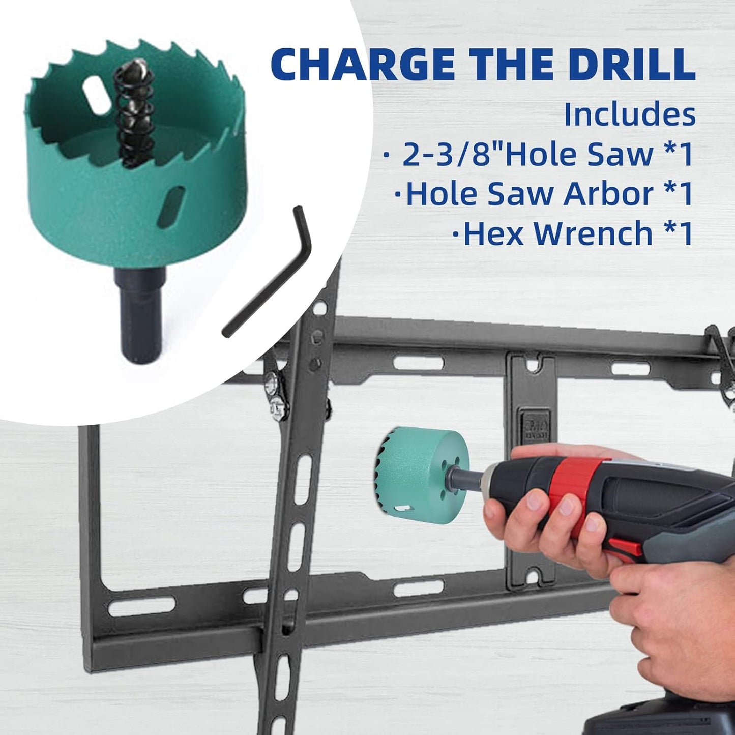 TV Wire Hider Kit - Wall Mount Cable Management System by [Brand Name] | Easy Install with 2 Pass-Throughs & Hole Saw