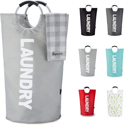 Caroeas 90L Waterproof Laundry Basket - Collapsible Hamper with Padded Handles | 13 Color Options