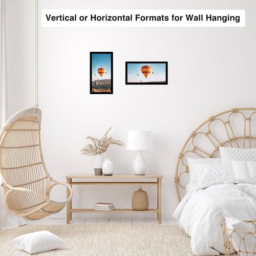 JCJMY 5x9 Picture Frame - Black Wall Mount or Tabletop Display | Shatter-Resistant Plexiglass