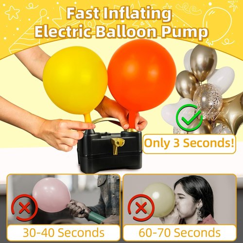 Bezente Rainbow Latex Balloons - 100 Pack with Electric Balloon Pump for Vibrant Celebrations