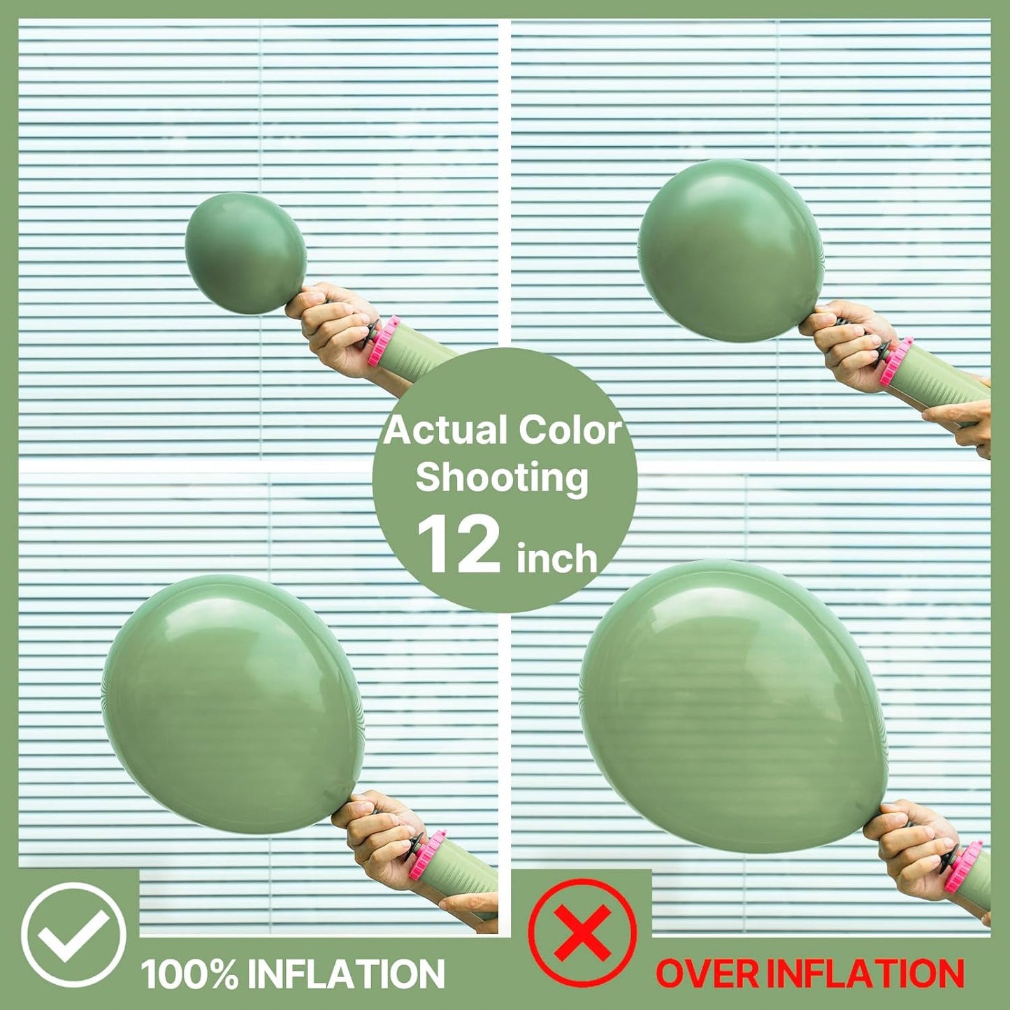 PartyWoo Sage Green Balloons - 140-Piece Boho Balloon Arch Kit for Jungle Birthday Parties | 5-12 Inch Sizes