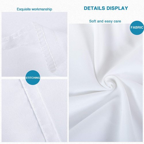 FLXXIE Pillow Cases - Soft Microfiber Queen Pillow Covers | Wrinkle Resistant, 2-Piece Set, 20x30, White
