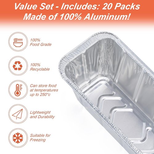 Blackstone Grease Cup Liners - 20 Pack Aluminum Foil Drip Pans for 17-36 Inch Griddles