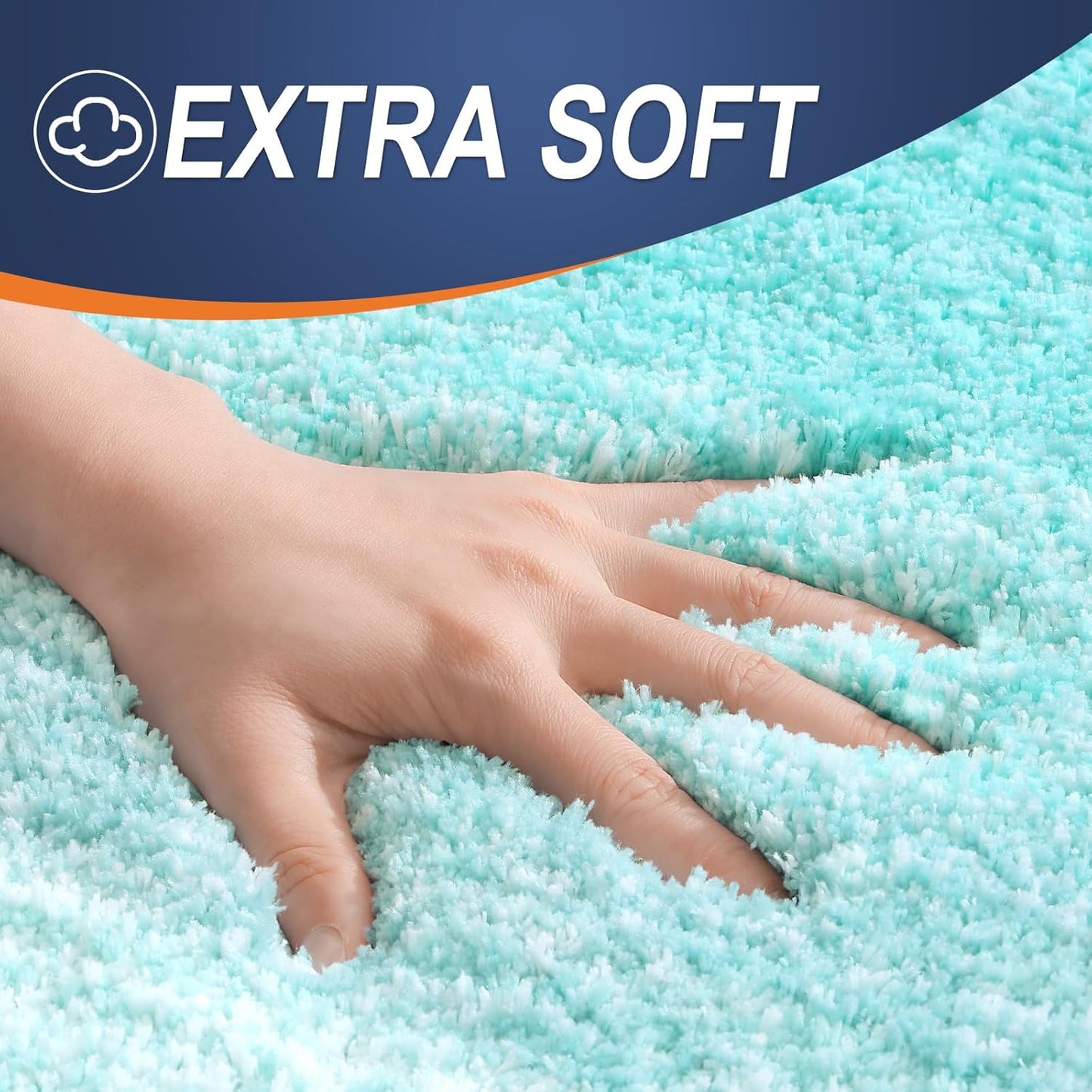 OLANLY Bathroom Runner Rug - Extra Soft Microfiber Mat with Rubber Backing | Quick Dry, Washable, Teal 47x20
