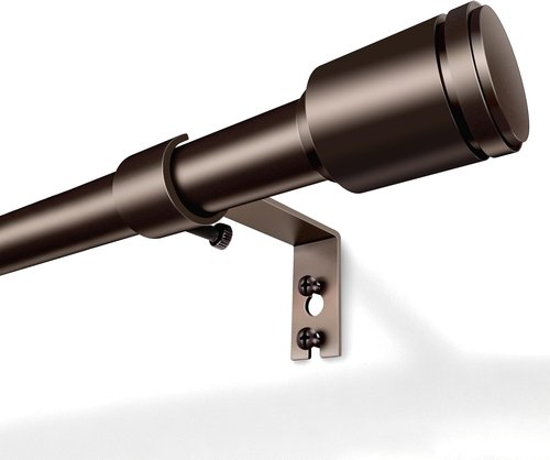 Bronze Curtain Rods by [Brand Name] - Adjustable 30-90 Inch for 30-84 Inch Windows | Antique Finish