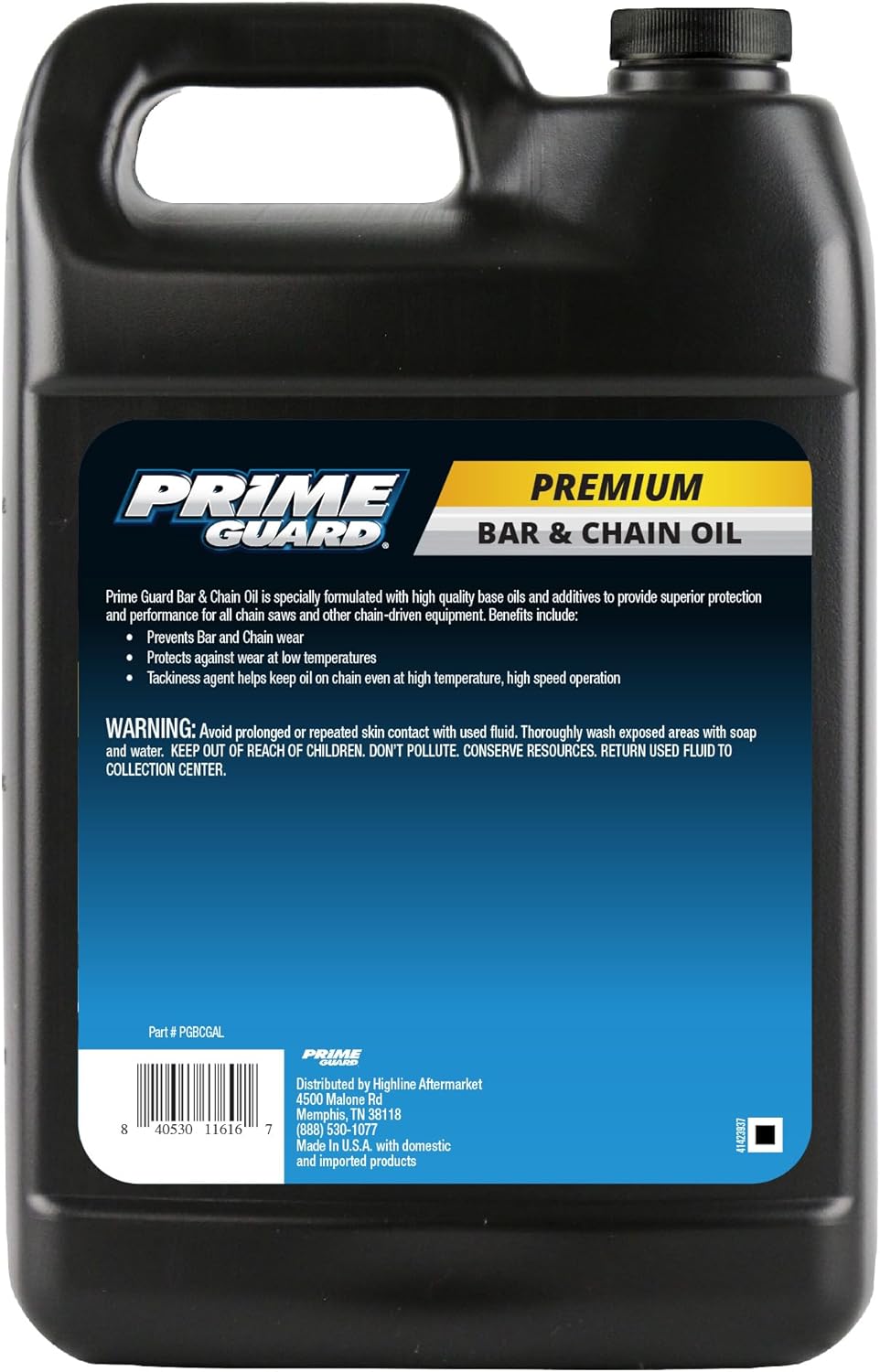 Prime Guard Bar & Chain Oil - High-Performance Lubricant for Chainsaws | 1 Gallon