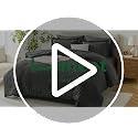 Queen Comforter Set 7-Piece Seersucker Bed in a Bag - Beige, All-Season Bedding