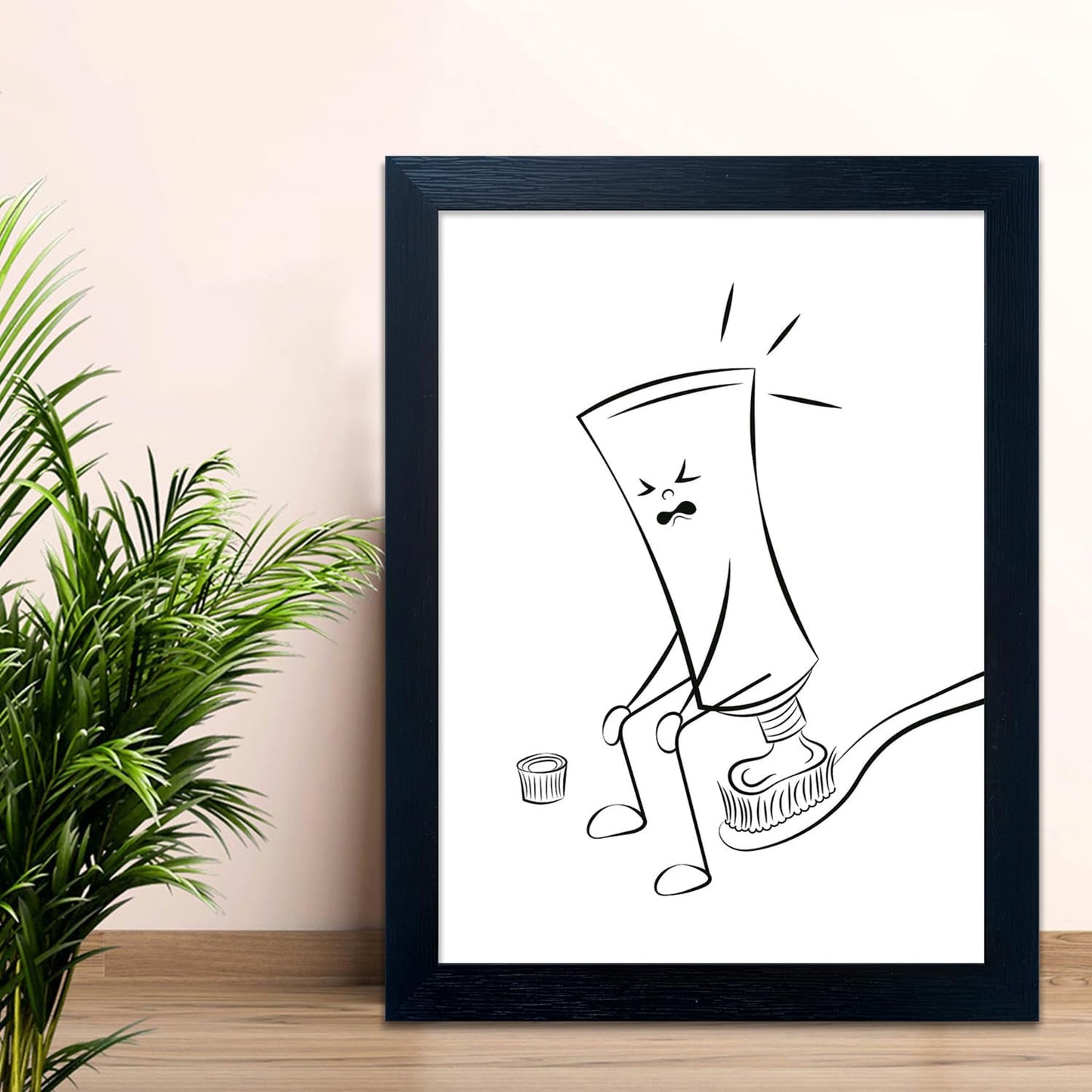 Regine Switzerland Black and White Bathroom Wall Art - Funny Toilet Decor Canvas Print | Minimalist Humor Design
