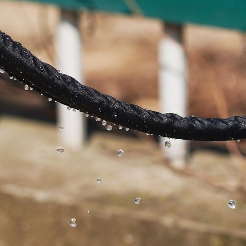 Hourleey Flat Soaker Hose - 100 FT Drip Irrigation System | Leak-Free Dual-Layer Design, Saves 80% Water