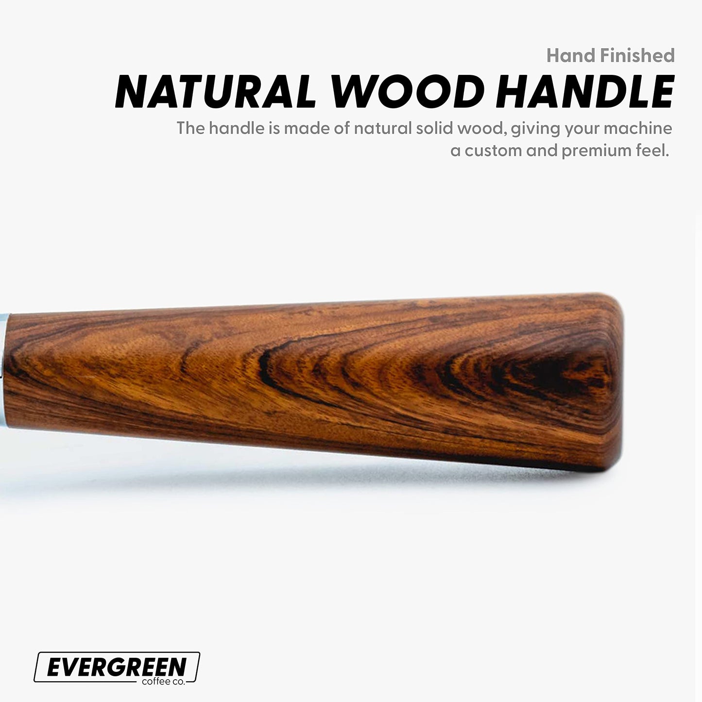Evergreen Coffee | 54mm Bottomless Naked Portafilter Wood Handle with filter basket + Tamp Mat 304 Stainless Steel. For Breville Barista Express Pro touch, BES870XL, BES870BSXL, BES78VSS, BES880BSS