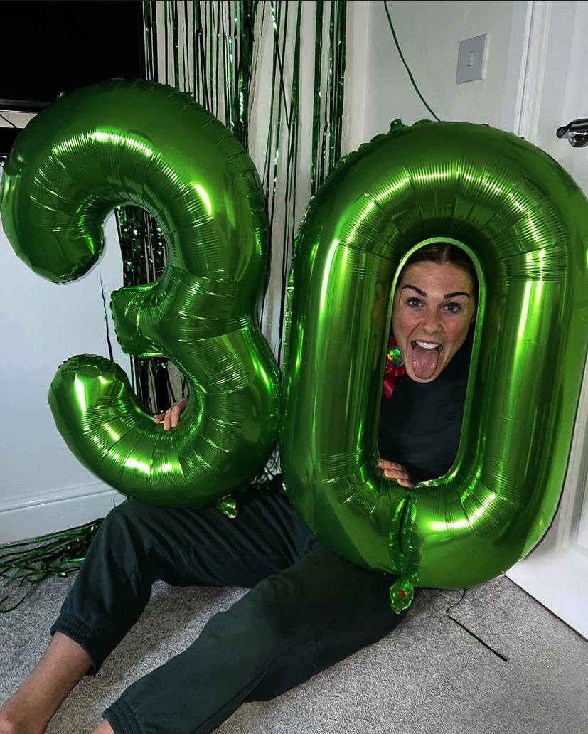 Green Number 28 Balloon 40 inch, 28 Number Balloons, 28th Green Birthday Decorations, 28 Year Old Women Men Party Supplies, St. Patrick's Day Games Theme Birthday Decorations
