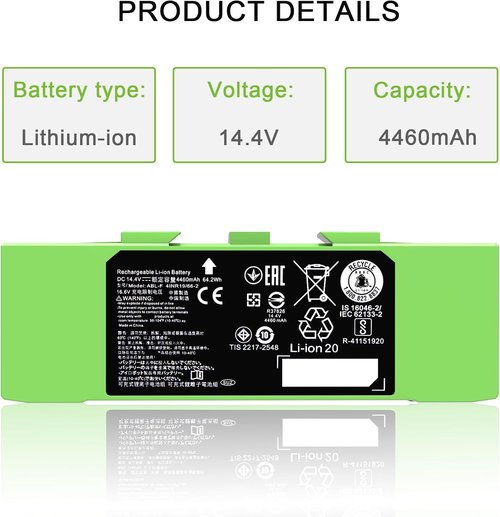 Dentsing ABL-F Replacement Battery for iRobot Roomba i7, j7 & e Series | 4460mAh 14.4V Power