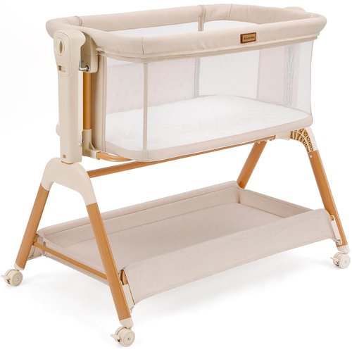 Ezebaby Baby Bassinet - 3-in-1 Rocking Sleeper with Breathable Full-Mesh Crib | Adjustable Height & Portable Design