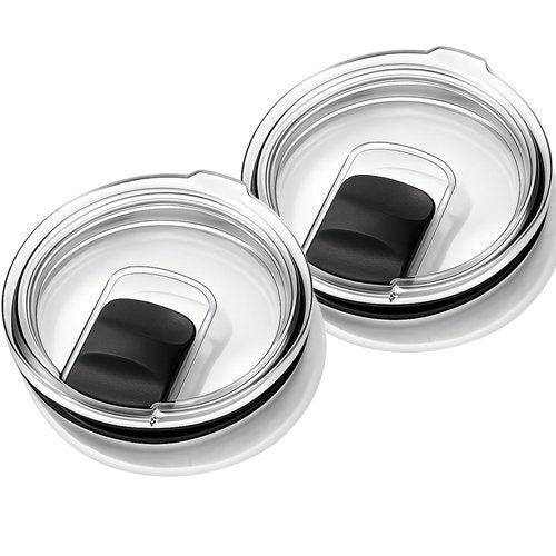 2-Pack 20oz Tumbler Lid Replacement Compatible with YETI 20 Tumbler, 16 oz Pints, 10/24 oz Mug and 10 oz Lowball, Travel Spill Proof Cup Lids Covers with Magnetic Slider Switch, BPA Free