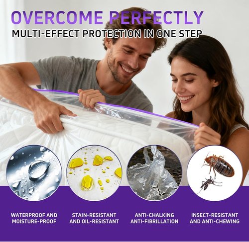 Gooo&Ma Mattress Bag - 6Mil Waterproof Zippered Cover for Moving & Storage | Twin Size, Purple