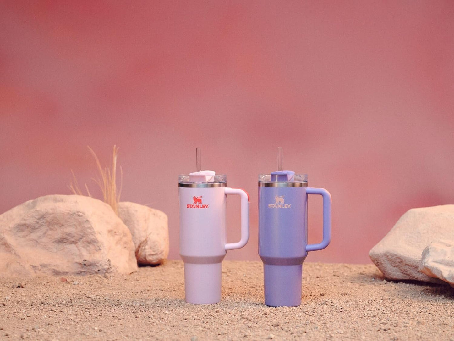 STANLEY Quencher H2.0 Tumbler - 40 oz Insulated Stainless Steel with Handle & Straw | BPA-Free | Periwinkle Shimmer