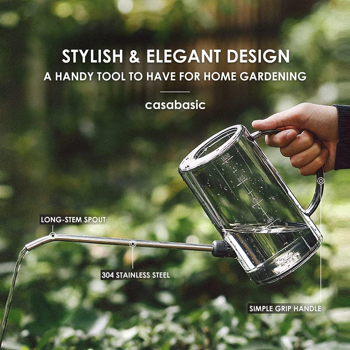 Skiennix Watering Can - Small Indoor Watering Can for House Plants & Succulents | 1 Liter with Bonus Mister