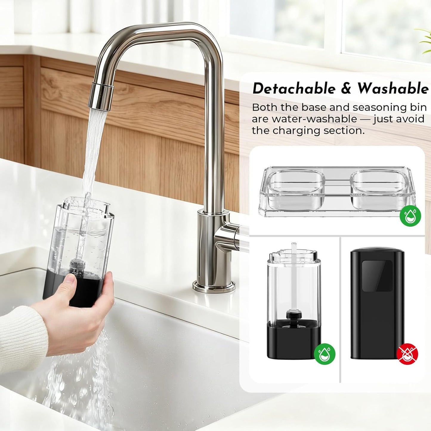 Skiennix Electric Salt and Pepper Grinder Set - Rechargeable with Digital Display & Adjustable Coarseness