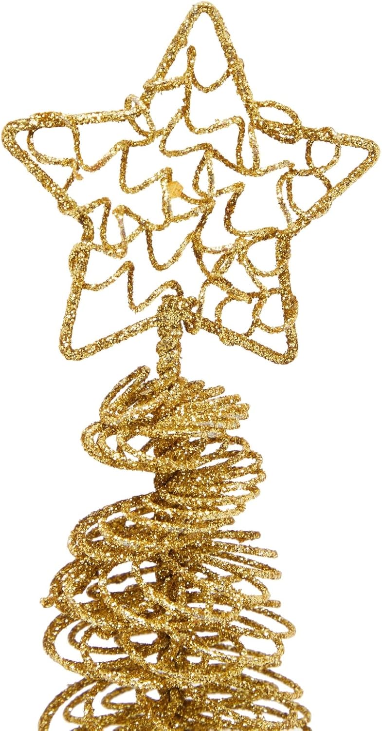 Juvale Tabletop Tree - 10.5-Inch Tall Gold Wire Decor - 2-Pack for Living Room & Office