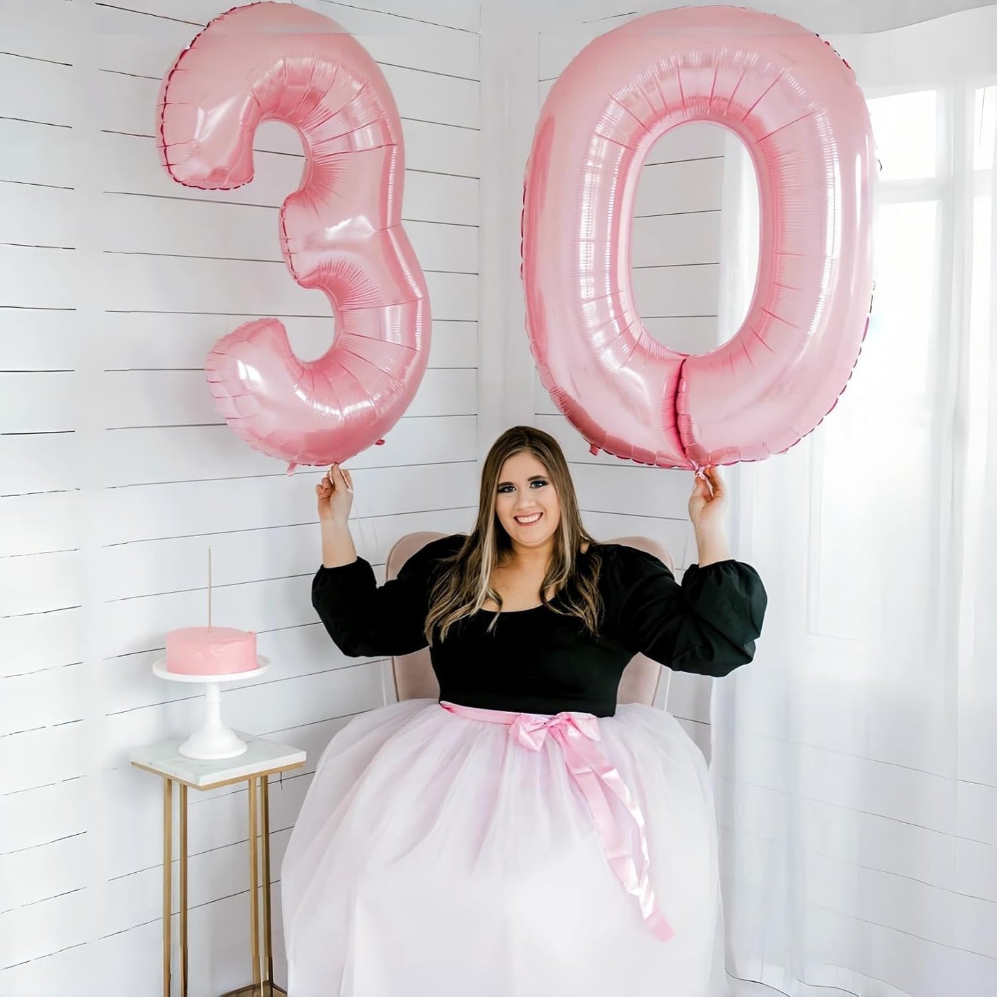 Pastel Pink 40" Foil Number Balloon 0 by [Brand Name] - Large Helium Balloon for Birthday & Graduation Celebrations