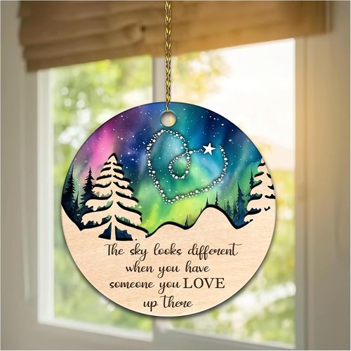 Hyturle Memorial Christmas Ornaments - Suncatcher Tribute for Loved Ones | Sympathy Gifts for Parents