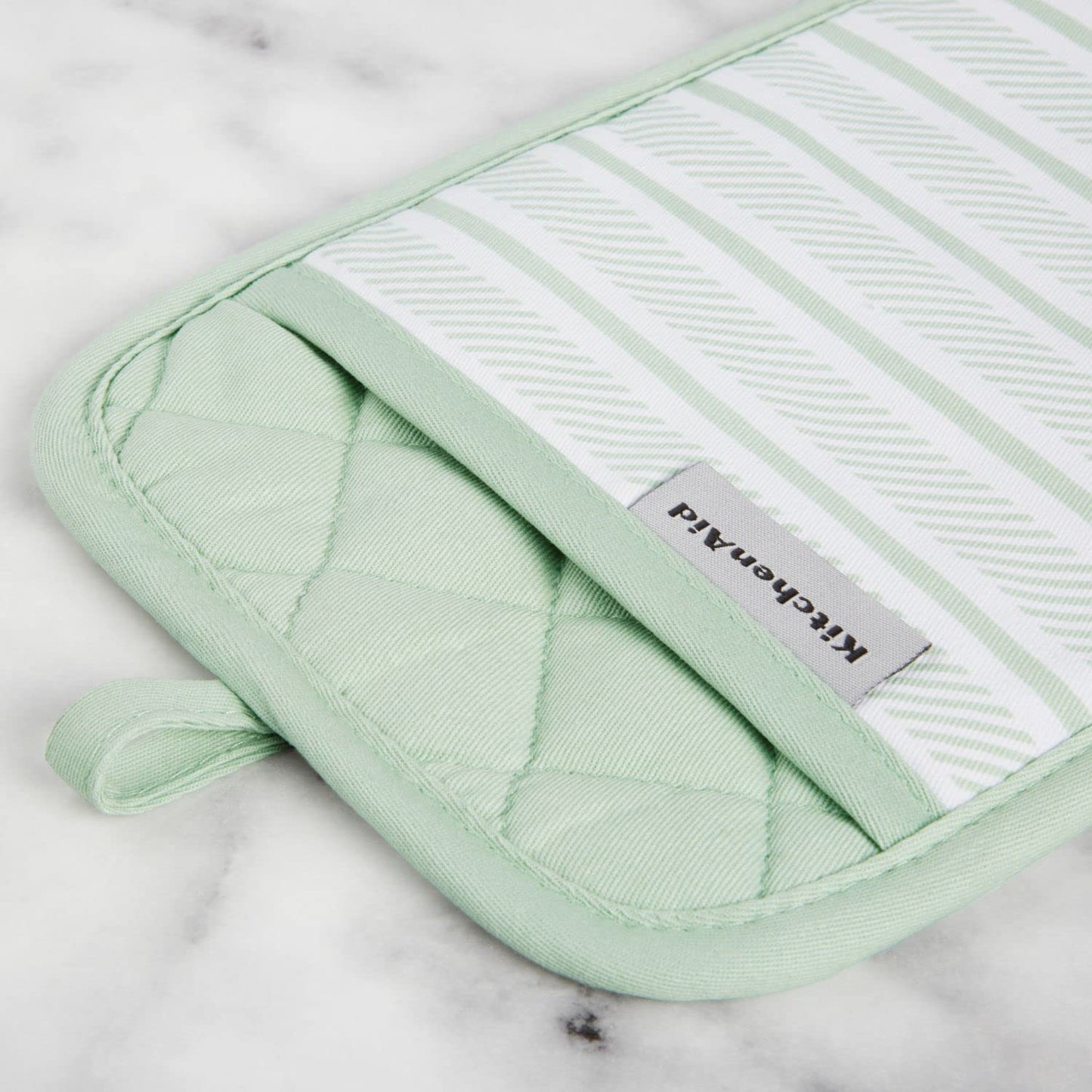 KitchenAid Albany Pot Holder 2-Pack Set, Pistachio, 7"x10"