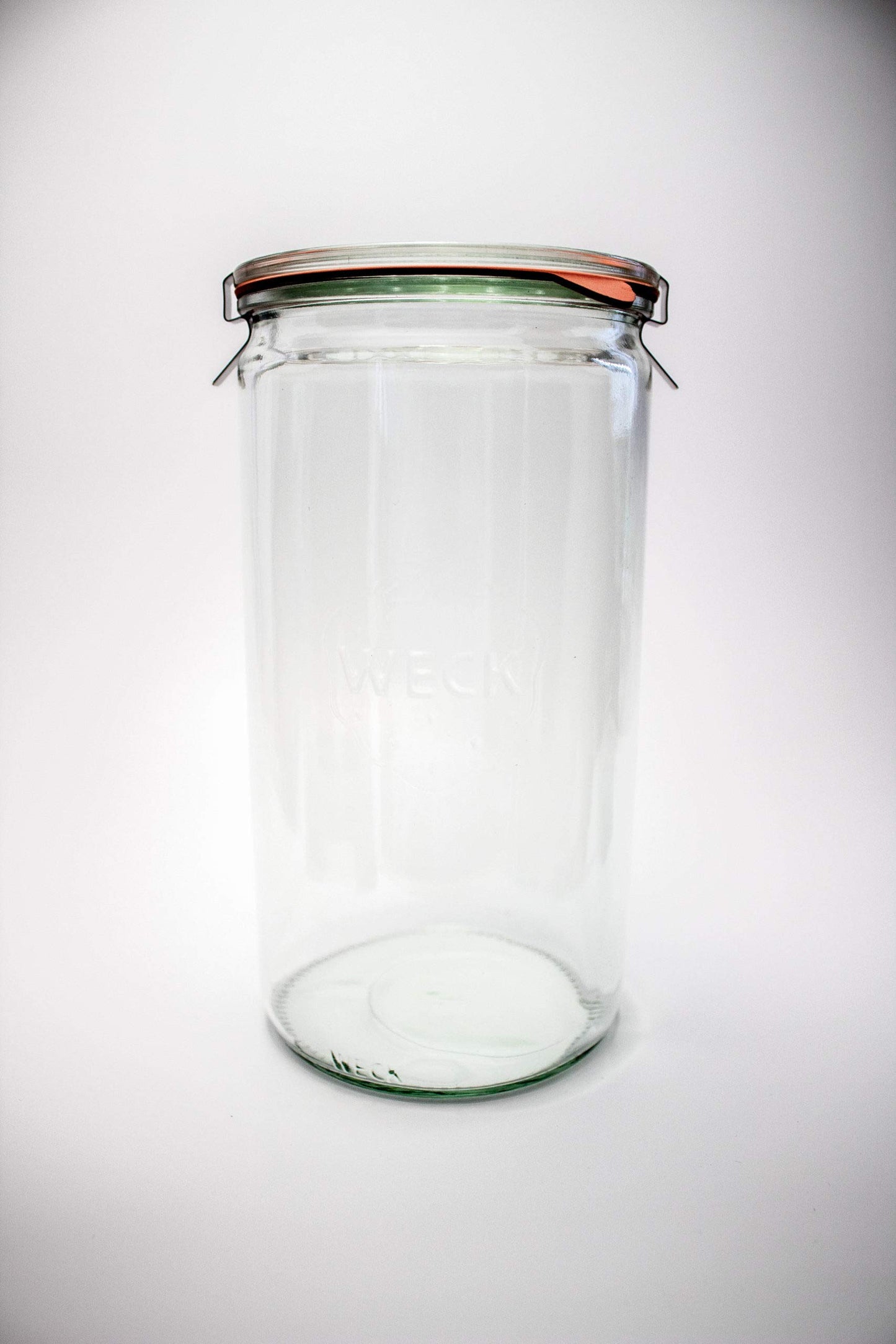 Weck Jar 974 Glass Jars 1.5L with Large Storage Capacity Preserving Jars with Airtight Lids Suitable for Pickling - 1 Jar with Glass Lid & Wooden Lid 54 fl. oz