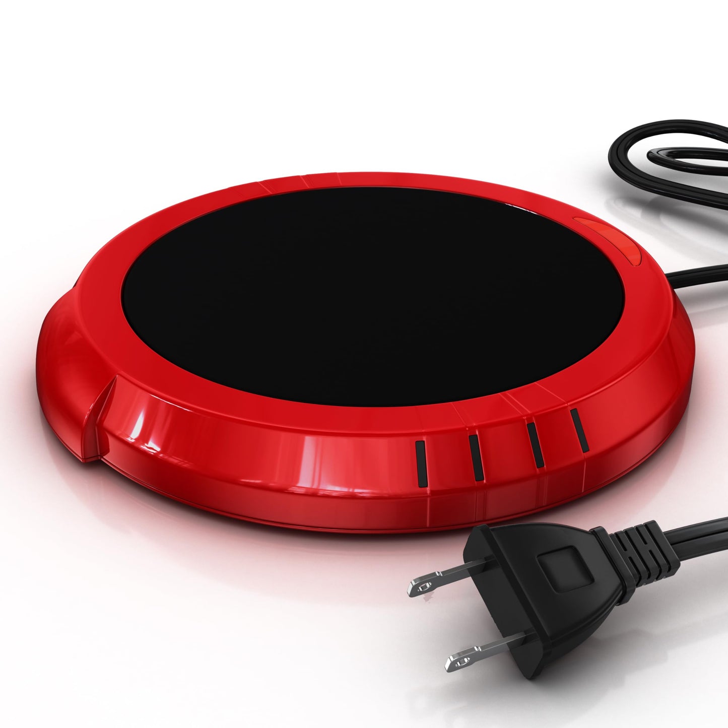 Large Candle Warmer Plate Safely Releases Scents Without a Flame - Used as Candle Jar & Coffee Warmer for Home & Office, 1 Pack, Red
